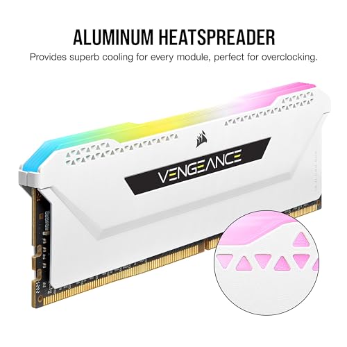 Image of Corsair Vengeance RGB Pro SL 32GB (2x16GB) DDR4 3200 (PC4-25600) C16 1.35V Desktop Memory - White (CMH32GX4M2E3200C16W)