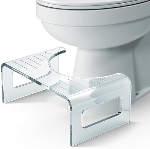 Amazon.com: GUARDMATE APS Acrylic Potty Stool Toilet Stool, Clear ...