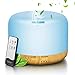UHOONE Umidificatore Ad Ultrasuoni, Diffusore di Oli Essenziali 450ML Diffusori Aroma Humidifier, Diffusore di Aromi Nebulizzatore Oli con Telecomando 7 Colori LED per Bambini Camera da Letto Ufficio
