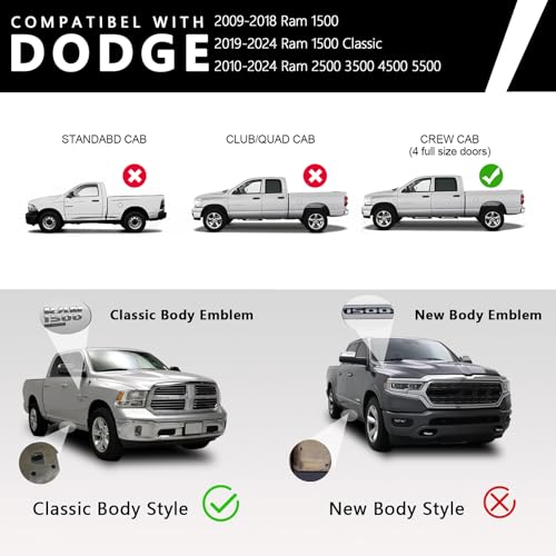 Estribos laterales cromados para Dodge Ram 1500 y 2500-5500 miniatura 2