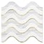Dolomite Gray and White+Light Gold Metal