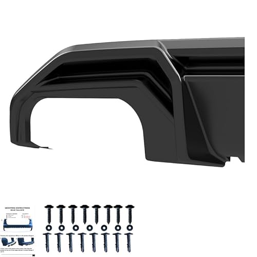 Oneway Heckdiffusor kompatibel mit Audi A3 8Y S-Line/S3 Limousine/Sportback 2020- - Schwarz glänzend