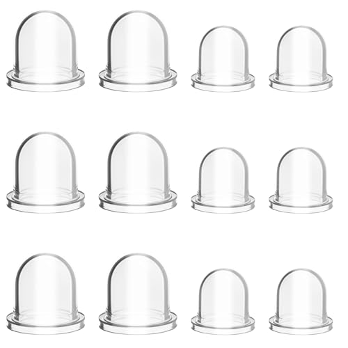 12 Stück Vergaser Pumpe Primer Birne,Transparent Primerkolben,Kraftstoff Primerbirne,Benzin Primerpumpe,für Trimmer,Rasenmäher,Gebläse,Cutter Gras,Trimmer(19 mm und 22 mm)