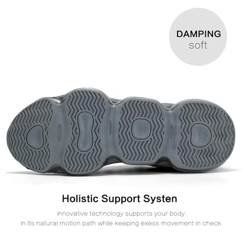 Image of Socviis Men's Air Cushion Running Shoes Breathable Tennis Fashion Sneakers Non Slip Workout Casual Sport Shoes Gym Training Comfortable Walking Shoes