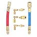 Youngine Kit de réfrigération de climatisation R134A R12, Outil de Conversion de Jeu de tuyaux de connecteur 8 pièces