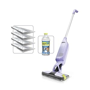 Shark VacMop 2-in-1 kabelloser Staubsauger und Sprühmopp für Hartböden, 4 Einwegpads, 355 ml Bodenreiniger für Verschiedene Oberflächen, unter 2 kg leicht, wartungsfreie Reinigung, Lavendel