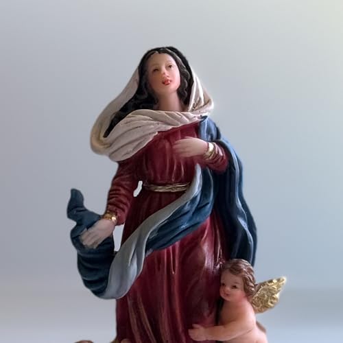 Estatua Virgen Inmaculada Concepción 20 cm Resina miniatura 5