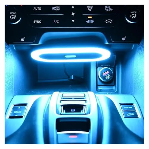 Iluminación interior lámpara de techo azul y luz táctil nocturna para coche 5