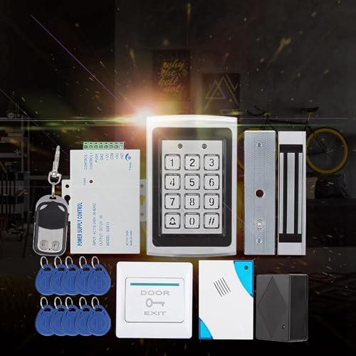 Cerradura de puerta magnética con teclado numérico y mando a distancia para control de acceso 4