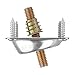14 Degree Angled Leg Mounting Plates Furniture Table Leg Attachment Plates Brackets T-Plate M8 Sofa Legs with Hanger Bolts,Converters, Screws,Full Set of 4