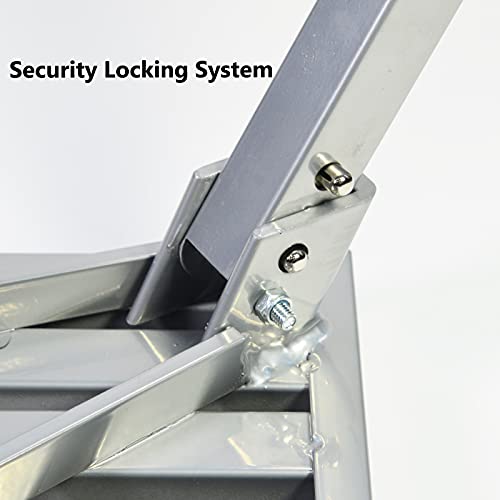 Aluminum Folding Rv Step Ladder, Working Platform, One Step Ladder, Anti-Slip Rubber Feet And Sandy Surface, Suitable For Rv, Motorhome, Trainler, Suv, Garage, Office & Kitchen, Load Capacity 440Lbs #TOP5