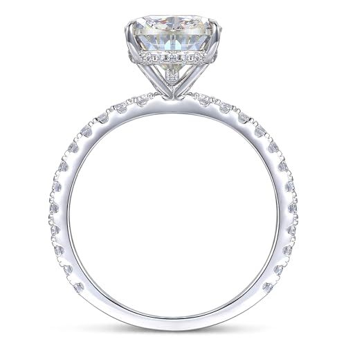 Pear Cut 4ct Moissanite Rings 4 Carat Pear Cut Moissanite Engagement Ring Womens Moissanite Ring2