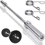 ZAKASEA Barra Olimpica de Ejercicio Profesional, Barra Recta para Levantamiento de Pesas, Poste Olímpico de Levantamiento...