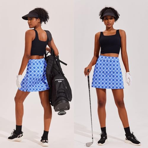 Image of Ekouaer 16 inch Golf Skorts for Woman with Inner Pockets Silicone Grippers Tennis Skirt Quick Dry Athletic Pickleball Skort