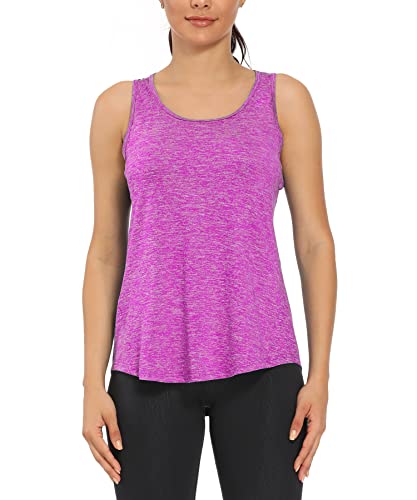 Hlxfhb Workout Tank Tops For Women Gym Exercise Athletic Yoga Tops Racerback Sports Shirts (Orchid Purple, Small) #TOP1