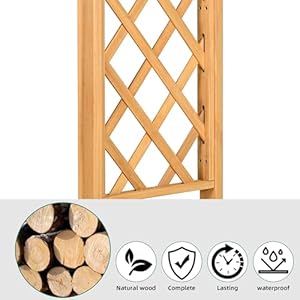 YITAHOME Wooden Garden Arbor with Trellis for Climbing Plants 71 FT Solid Wood Wedding Arch Outdoor Backdrop Stand Decoration for Ceremony Birthday Party Pergola for Backyard Lawn Outdoor