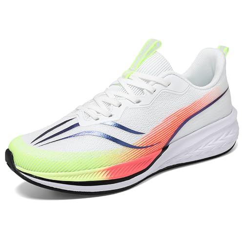 Women's Mesh Colorful Running Sneakers Breathable Casual Lace Up Non-Slip Soft Bottom Lightweight Walking Shoes for Sports Fitness Tennis Shoes