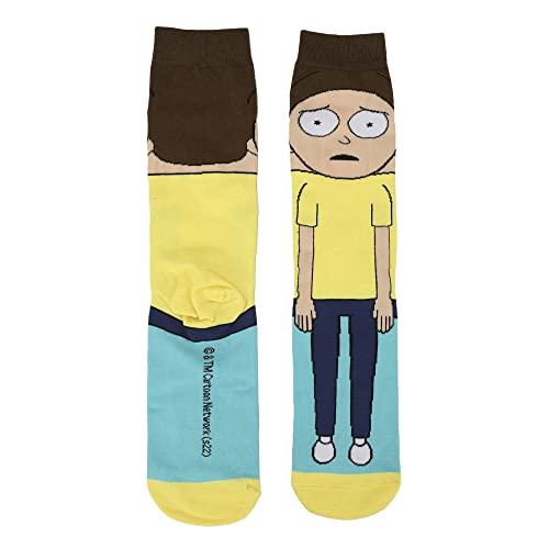 Rick & Morty Animigos Personagens Meias Masculinas Casuais Pacote com 3, Multicolorido., Tamanho Úni