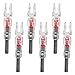 G-Archery New Lighted Nocks for Arrows with .244 Inside Diameter Nock Turn on Automatically When Shot,6 Pack Red