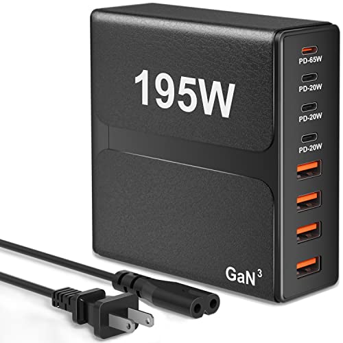 USB C Charger,195W 8-Port USB C Charging Station, 65W Type ...