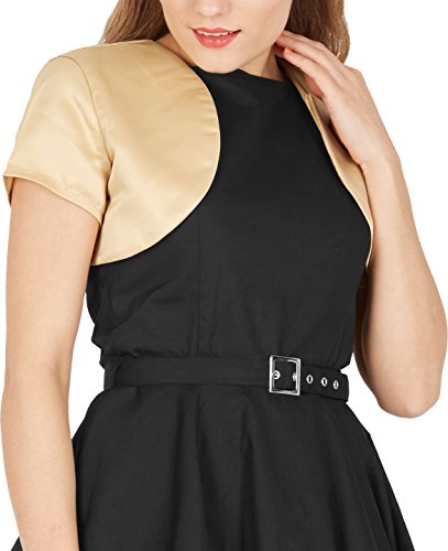 Bolero de satén de manga corta BlackButterfly elegante para mujer 4