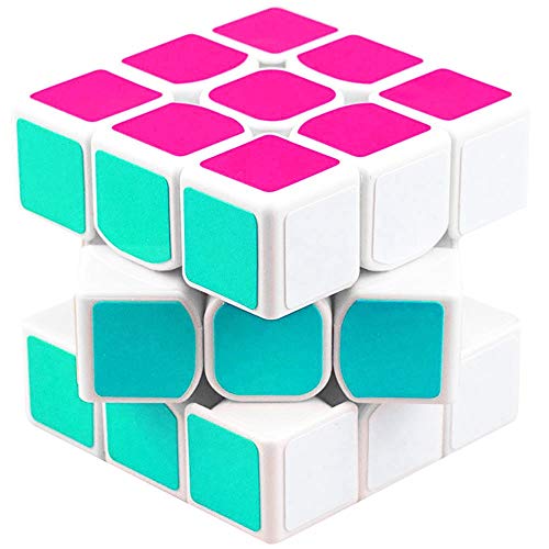 Honmofun Magic Cube Speed Cube Pocket Cube 3 Layers Cube 3x3 Cube Smooth Magic Cube Fidget Cube (White)