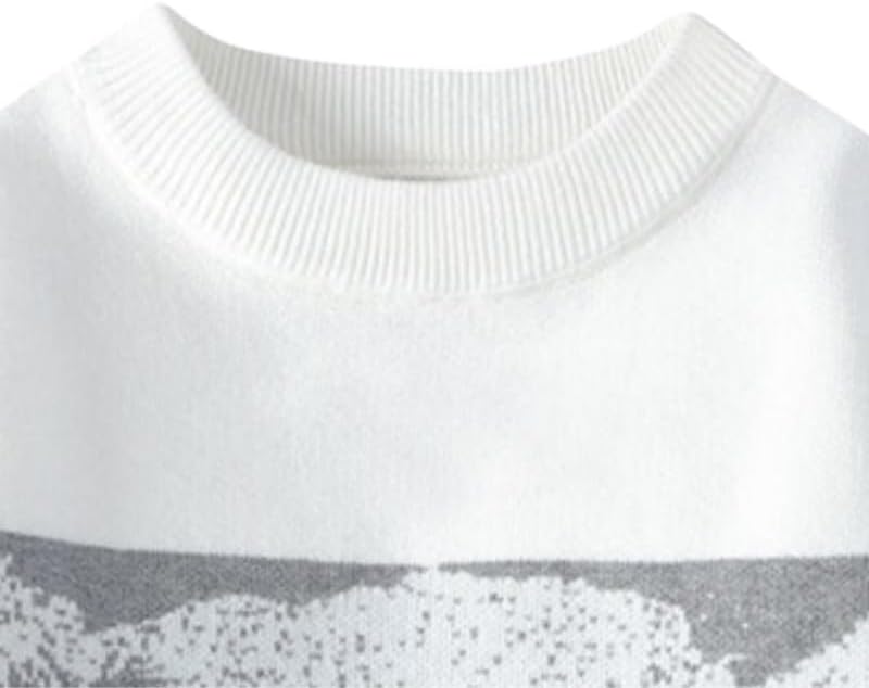 Men's Printing Sweater Round Neck Knitted Base Sweaters