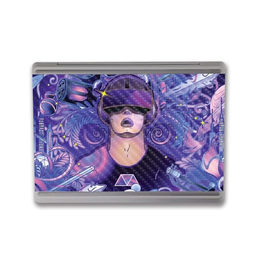 Image of MightySkins Carbon Fiber Skin Compatible with Microsoft Surface Laptop Go 3 (2023) Full Wrap Kit - VR Dream | Protective, Durable Textured Carbon Fiber Finish | Made in The USA