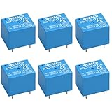 Weasch 6Pcs PCB Power Relay JQC-3F(T73), DC 12V Coil, 7A 240VAC, SPDT, 5 Pins