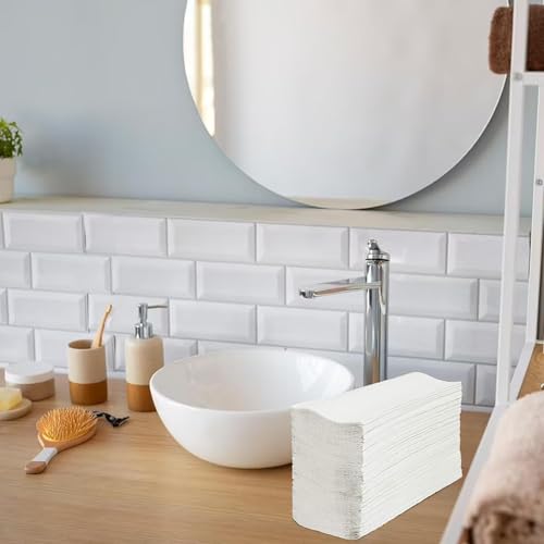 Image of Perfect Stix White MultiFold Paper Towels- Pack of 4-250ct. Total 1000 Towels. 9.2 x 9.2 Sheets. 1000 Count