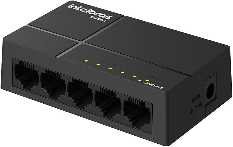 Switch Não Gerenciável 5 portas Gigabit S1105G Intelbras