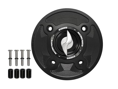Bouchon de réservoir à cliquet rapide Accossato moto Kawasaki Ninja 650 argent