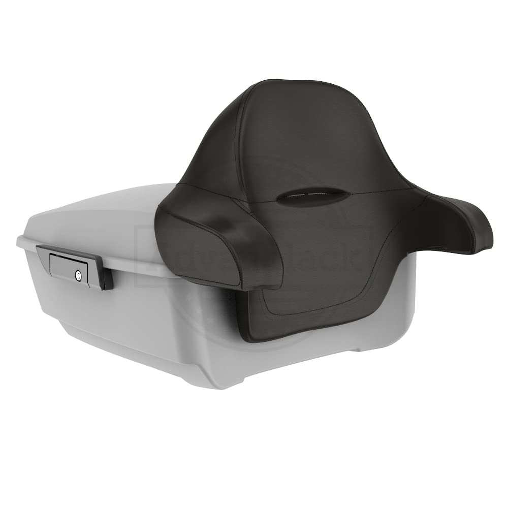 Moto Onfire King Tour Trunk Pack with Backrest Pad Fit for Touring Street Glide Road King Road Glide Special 2014-2022(Great White Pearl)