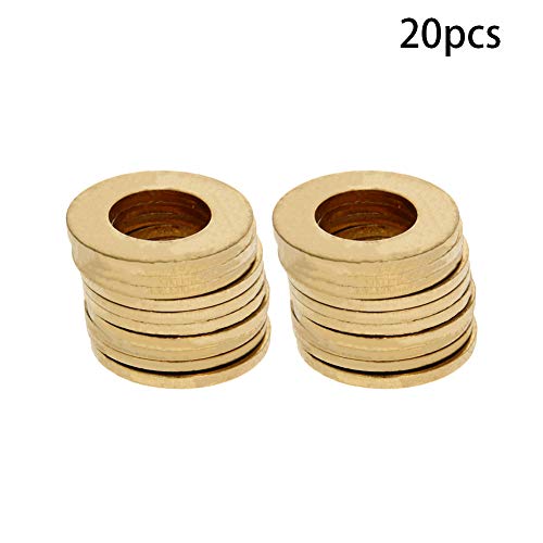 MroMax 20PCS Copper Flat M18 Round Ring 34mm OD 18mm ID 3mm Thick Washer Oil Brake Line Seal, M18*34*3mm 20Pcs - Image 2