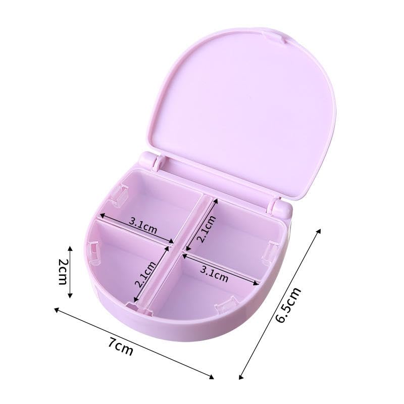 Image of Sumiko D Shape Pill Box | Portable Medicine Organizer I Pocket Pill Organiser for Travel & Gift (1, Multicolor)
