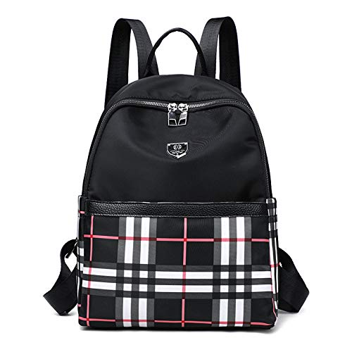 QXbecky Mochila a cuadros de moda para niña bolso casual de viaje salvaje de hombro