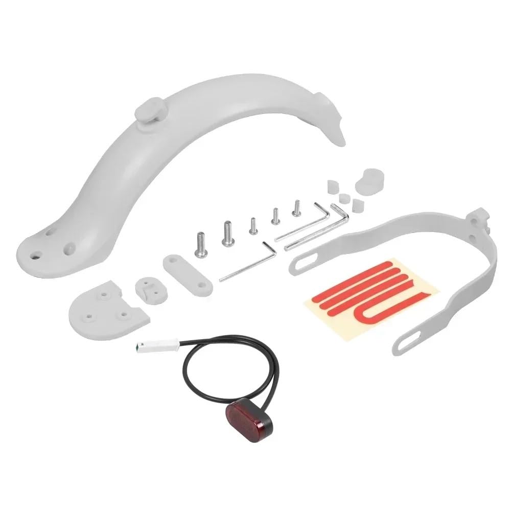 YTQMoreBNZ Electric Scooter Rear Wheel Protection Kit For M365 Pro 1S Fender, 10 Inches(White)