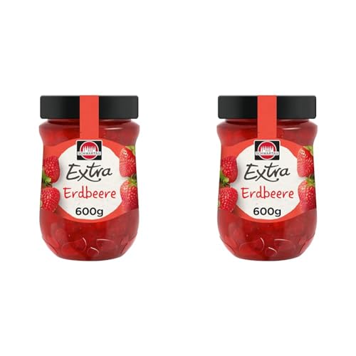 Schwartau Extra Erdbeere, Konfitüre, 600g (Packung mit 2)