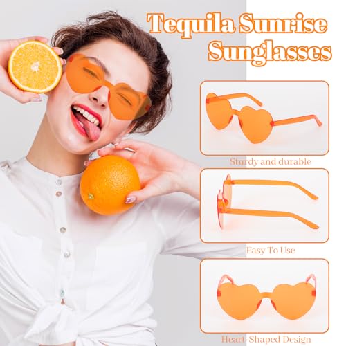12 Pcs Pink Orange Party Sunglasses Bulk Bachelorette Sunglasses Plastic Orange Pink Summer Decorations for Women3