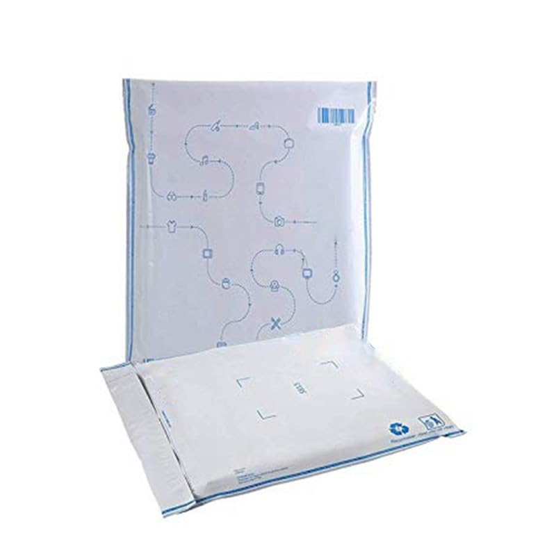 Flere Tamper Proof Printed Plastic Courier Bag/Polybag with Pod for Packing - 50 Microns Ecommerce Packaging, Envelopes, Pouches & Covers, 6x8 Inch, White and Black (Pack of 50)-picture-31