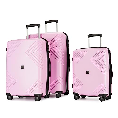 GinzaTravel Rune series expandable 3 Luggage Sets,Lightweight Hardside Suitcase With Spinner Wheels TSA Lock,PP material business fashion suitcase GinzaTravel Rune series expandable 3 Luggage Sets,Lightweight Hardside Suitcase With Spinner Wheels TSA Lock,PP material business fashion suitcase