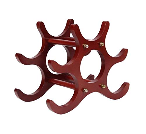 Soporte para 6 botellas de vino en madera maciza