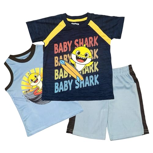 Nickelodeon Baby Shark Boys 3 Piece Short Set (Toddler/Kid) Navy 3T