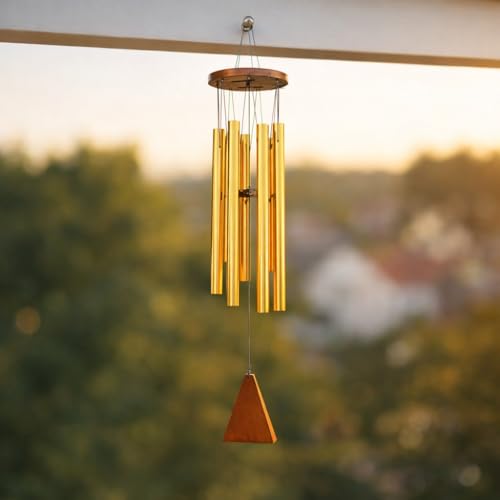 HindCraft Decorative Wind Chimes for Home | Handmade Metal Wind Chimes for Balcony, Garden, Patio & Outdoor Decor | Feng Shui Chimes for Positive Energy, Good Luck & Prosperity | Musical Hanging Bells