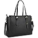 NEWHEY Sac Cabas Femmes Grand PU Cuir Sac de Cours Sac Ordinateur Portable Sac a Main pour Les Cours Lycee 15.6 Pouces Noir
