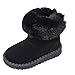 Snow Boots for Toddler Girls 2025 Cozy Kids Boot Warm Platform Winter Booties with Faux Fur All Day Play Non Slip Ankle Boots Fall Winter Fashion Belt Western Children Comfortable Black Booties