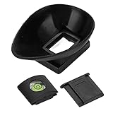 KIMISS Sucher-Augenmuschel DK-Typ für D300 D200 D90 D80 D7000 D5200 D510 – 22 Mm Ovaler Augenschutz-Kaltschuh-Set
