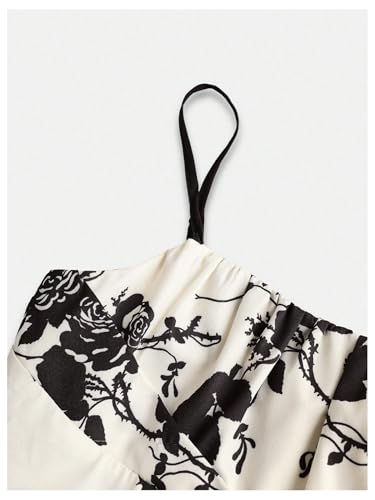 SHENHE Girl's Floral Sundress Spaghetti Strap Fit and Flare Smocked Flowy Boho Maxi Dress3