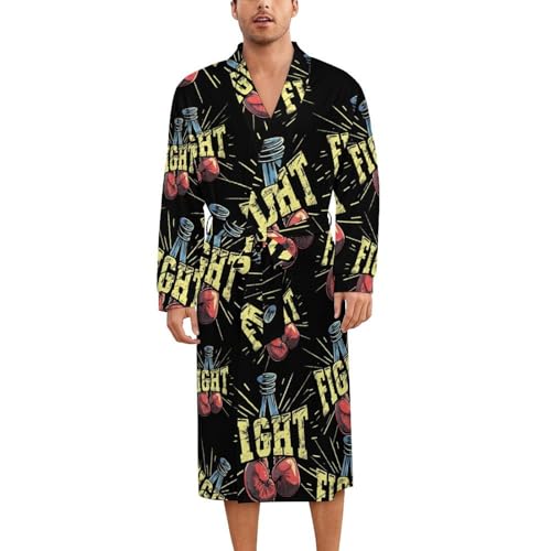 Fight Lung Cancer Awareness Soft Robe Long Sleeve Bathrobes V Neck Sleepwear Spa Robes with Belt Men Woman