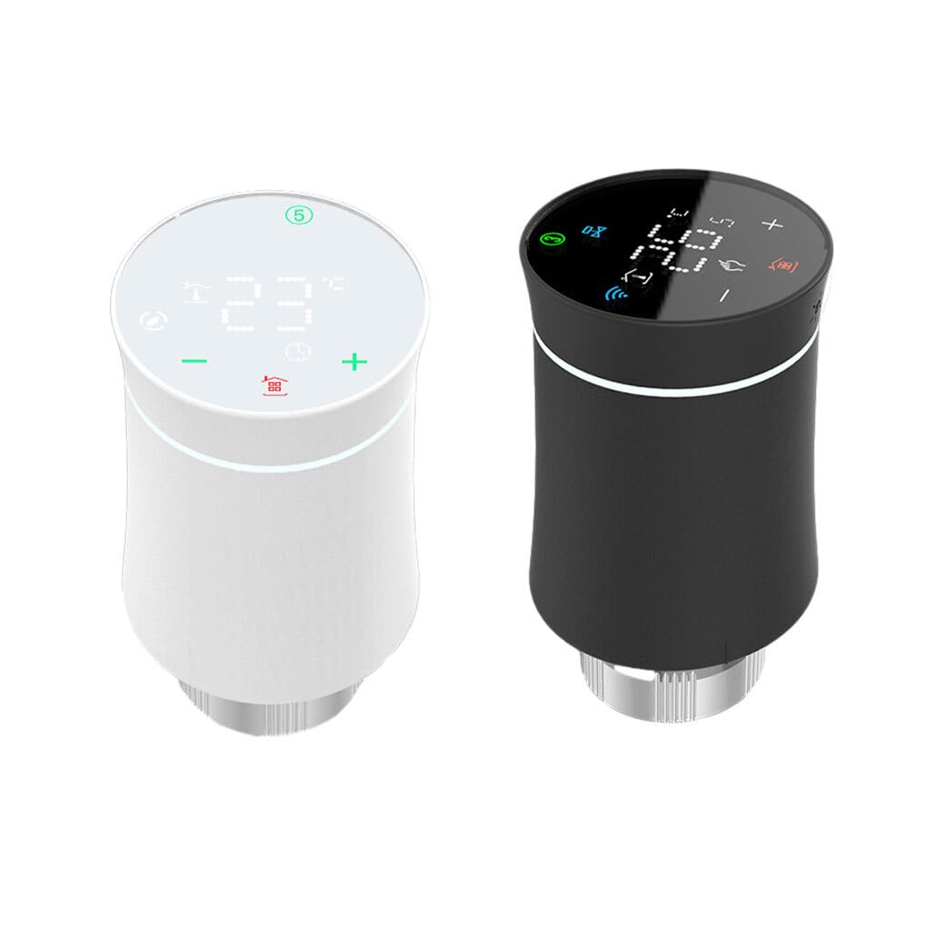 Controlador de termostato de ahorro energía temporización, tiempo programable, calefacción inteligente para el hogar, interruptor ABS, válvula Control remoto aplicación, negro